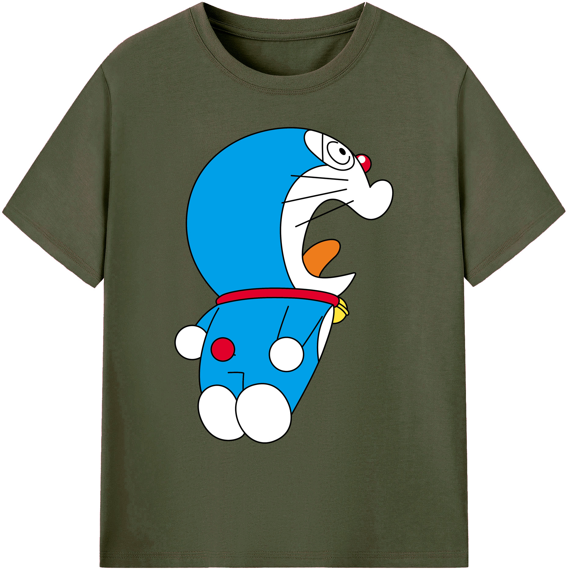 （画像用） ドラえもん Doraemon 綿100％ メンズ半袖Tシャツ｜肌触りやわらか＆通気性